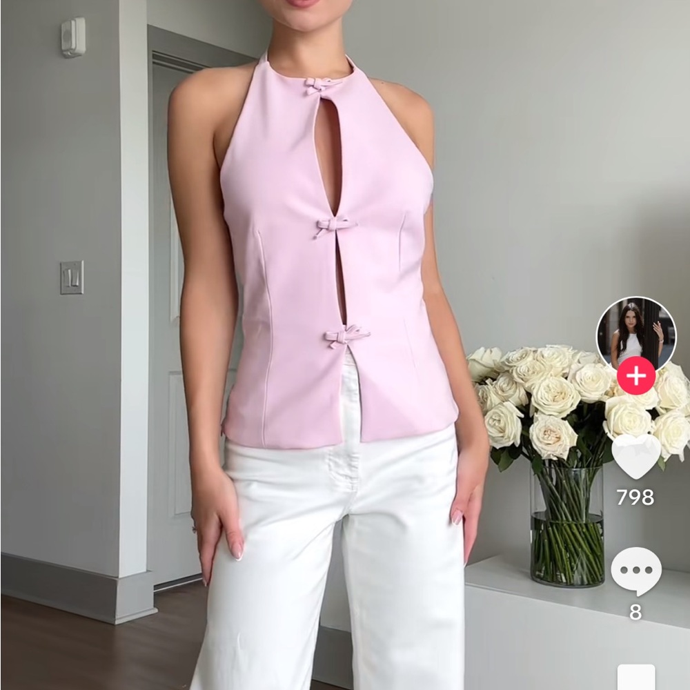 Pink Zara Bow Top
